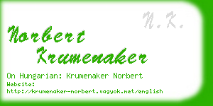 norbert krumenaker business card